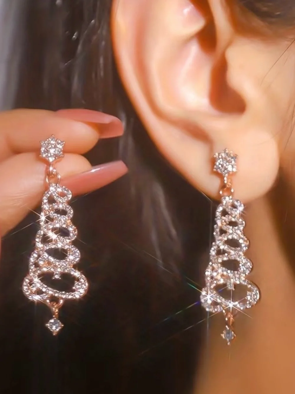 Festive Christmas Tree Drop Earrings - Pick 1 (buy now) - Picture 7 of 12